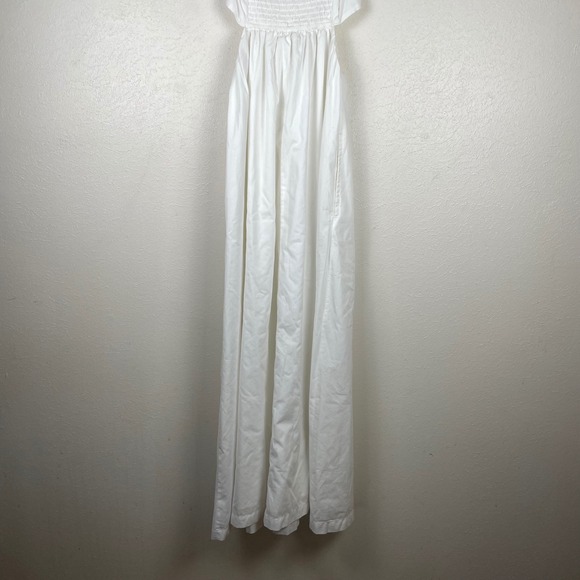 Abercrombie Fitch White Smocked Cutout Maxi Dress Size S - Picture 8 of 11